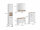 Badezimmer Badmöbel -Set ASPEN 80 cm Hochschrank Spiegelschrank Wbu Highboard Set 1