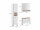 Badezimmer Badmöbel -Set ASPEN 80 cm Hochschrank Spiegelschrank Wbu Set 2