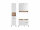 Badezimmer Badmöbel -Set ASPEN 80 cm Hochschrank Spiegelschrank Wbu Set 2