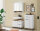 Badezimmer Badmöbel -Set ASPEN 80 cm Spiegelschrank Wbu Highboard Set 3