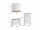 Badezimmer Badmöbel -Set ASPEN 80 cm Spiegelschrank Wbu Highboard Set 3
