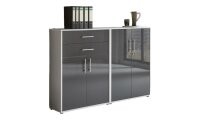 Aktenschrank TABOR 12 in lichtgrau / anthrazit Hochglanz,...