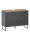 Badezimmer Waschbeckenunterschrank 80 cm Badmöbel ASPEN schwarz matt