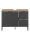 Badezimmer Waschbeckenunterschrank 80 cm Badmöbel ASPEN schwarz matt