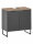 Badezimmer Waschbeckenunterschrank 60 cm Badmöbel ASPEN schwarz matt