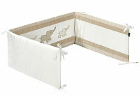 Textil-Set Babybettwäsche mit Nestchen inkl. Matratze, Himmelsstange & Wickelauflage