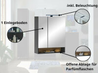 Badezimmer Spiegelschrank 60 cm Badmöbel ASPEN