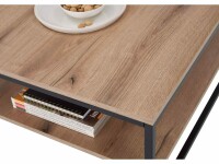 Couchtisch KUBUS in Evoke Eiche Dekor quadratisch Metallgestell (BxHxT) 75x40x75 cm