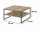 Couchtisch KUBUS in Evoke Eiche Dekor quadratisch Metallgestell (BxHxT) 75x40x75 cm