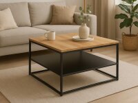 Couchtisch TIRANO Eiche massiv geölt mit durchgehender Lamelle (BxHxT) 75x40x75 cm