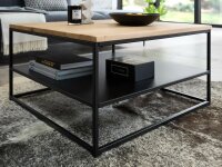 Couchtisch TIRANO Eiche massiv geölt mit durchgehender Lamelle (BxHxT) 75x40x75 cm