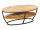 Couchtisch JAIPUR 2 Massivholz Mango, Metallgestell schwarz oval (BxHxT) 110x44x60 cm
