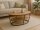 Couchtisch JAIPUR 2 Massivholz Mango, Metallgestell schwarz oval (BxHxT) 110x44x60 cm