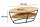 Couchtisch JAIPUR 2 Massivholz Mango, Metallgestell schwarz oval (BxHxT) 110x44x60 cm