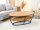 Couchtisch JAIPUR 2 Massivholz Mango, Metallgestell schwarz oval (BxHxT) 110x44x60 cm
