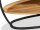 Couchtisch JAIPUR 2 Massivholz Mango, Metallgestell schwarz oval (BxHxT) 110x44x60 cm