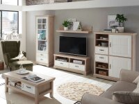 Wohnwand BELLEVUE in Polar Eiche / Anderson Pine,...