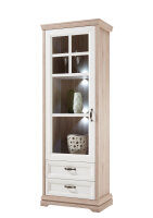 Wohnwand BELLEVUE in Polar Eiche / Anderson Pine, LED-Beleuchtung