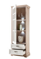 Wohnwand BELLEVUE in Polar Eiche / Anderson Pine, LED-Beleuchtung
