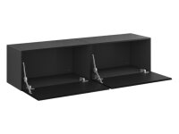 Lowboard VARIANTO 1, Schrank Set, anthrazit matt / schwarz Hochglanz griffloses TV-Board, 2 tlg., 152 cm hängend