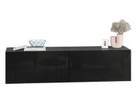 Lowboard VARIANTO 1, Schrank Set, anthrazit matt / schwarz Hochglanz griffloses TV-Board, 2 tlg., 152 cm hängend