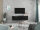Lowboard VARIANTO 1, Schrank Set, anthrazit matt / schwarz Hochglanz griffloses TV-Board, 2 tlg., 152 cm hängend