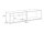 Lowboard VARIANTO 1, Schrank Set, anthrazit matt / schwarz Hochglanz griffloses TV-Board, 2 tlg., 152 cm hängend