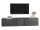 Lowboard VARIANTO 3, Schrank Set, anthrazit matt / anthrazit matt griffloses TV-Board, 3 tlg., 190 cm hängend
