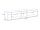 Lowboard VARIANTO 3, Schrank Set, anthrazit matt / anthrazit matt griffloses TV-Board, 3 tlg., 190 cm hängend