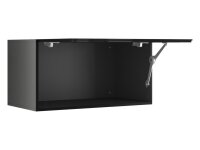 Lowboard VARIANTO 4, Schrank Set, anthrazit matt / schwarz Hochglanz / Evoke Eiche 3 tlg., 228 cm hängend