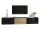 Lowboard VARIANTO 4, Schrank Set, anthrazit matt / schwarz Hochglanz / Evoke Eiche 3 tlg., 228 cm hängend
