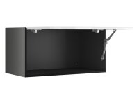 Lowboard VARIANTO 4, Schrank Set, anthrazit matt / weiß Hochglanz / schwarz Hochglanz 3 tlg., 228 cm hängend