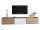 Lowboard VARIANTO 4, Schrank Set, anthrazit matt / Evoke Eiche / weiß Hochglanz 3 tlg., 228 cm hängend