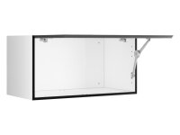 Lowboard VARIANTO 4, Schrank Set, weiß matt / anthrazit matt / Evoke Eiche 3 tlg., 228 cm hängend