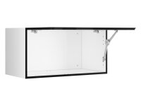 Lowboard VARIANTO 4, Schrank Set, weiß matt / schwarz Hochglanz / Evoke Eiche 3 tlg., 228 cm hängend