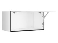 Lowboard VARIANTO 4, Schrank Set, weiß matt / weiß Hochglanz / Evoke Eiche 3 tlg., 228 cm hängend
