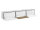 Lowboard VARIANTO 4, Schrank Set, weiß matt / weiß Hochglanz / Evoke Eiche 3 tlg., 228 cm hängend