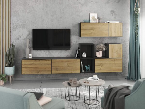 Wohnwand VARIANTO 1 Schrank Set 7 tlg., 266 cm, stehend und hängend