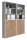 Aktenschrank TABOR 11 in lichtgrau / Gold Harbor Oak, Schrankwand, Büroschrank, abschließbar, Metallgriffe
