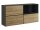Sideboard VARIANTO 1 Schrank Set 5 tlg., 152 cm, Kommode, 3 Schränke mit Klappen, 2 offene Regale