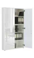 Büromöbel-Set TABOR PRO 3 in weiß / weiß Hochglanz, Arbeitszimmer Komplett-Set