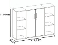 Büromöbel-Set TABOR PRO 5 in weiß / weiß matt, Arbeitszimmer Komplett-Set