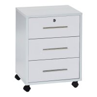 Büromöbel-Set TABOR PRO 5 in weiß / weiß Hochglanz, Arbeitszimmer Komplett-Set