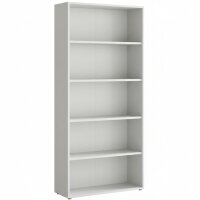 Büromöbel-Set TABOR PRO 7 in weiß / weiß Hochglanz, Arbeitszimmer Komplett-Set