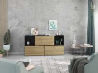 Sideboard VARIANTO 2 Schrank Set 5 tlg., 152 cm, Kommode, 3 Schränke mit Klappen, 2 offene Regale