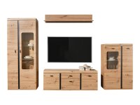 Wohnwand KOS in Artisan Eiche Wohnzimmer-Set, Softclose,...