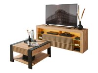 Lowboard mit Couchtisch Firenze Wohnzimmer Set 2 tlg.,...