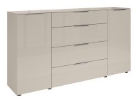 Sideboard TREND 4 kaschmir, Front und Oberboden aus Glas,...