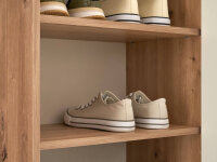 Kompaktgarderobe MONTE CARLO mit Spiegel in Artisan Eiche Nb. / weiß 122 cm breit