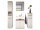 Badezimmer Badmöbel -Set LONDRES Hochschrank Spiegelschrank Wbu Kommode Set 1